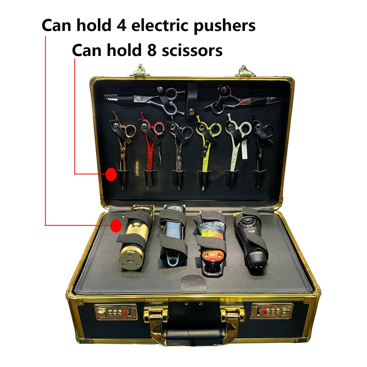 Barber Stylist Suitcase, Carrying Case For Clippers Trimmers Scissors