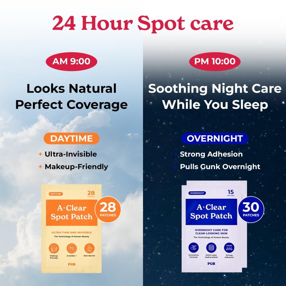 Acne Pimple Patches Set - Invisible, Waterproof, 3 Sizes for Spot Treatment