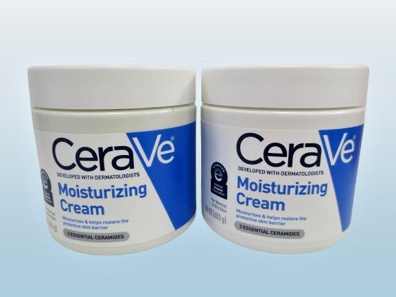 Moisturizing Cream for Face & Body – Normal to Dry Skin, 16 oz (2-Pack)