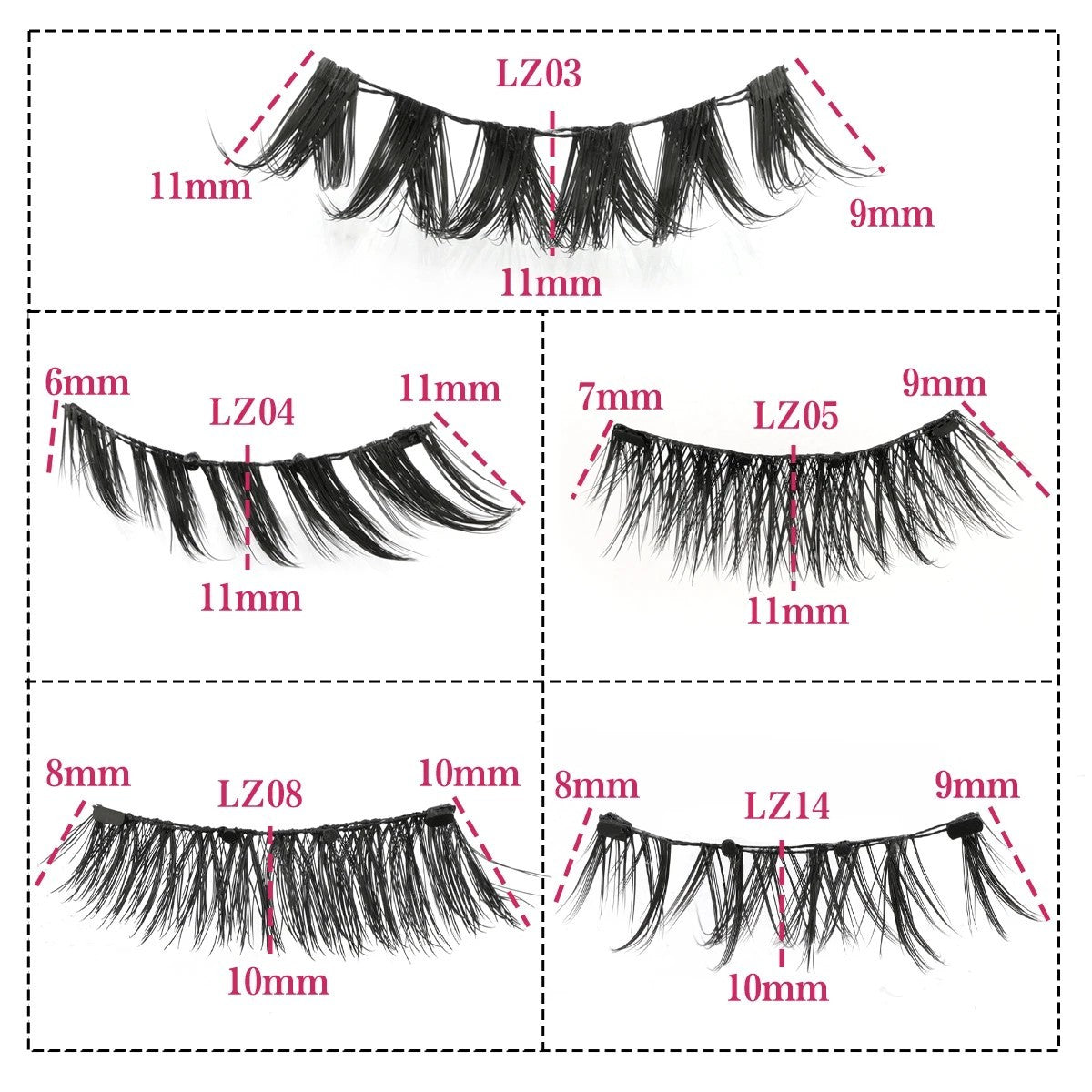 Magnetic False Eyelashes with Applicator Set – Reusable 3D Natural Look
