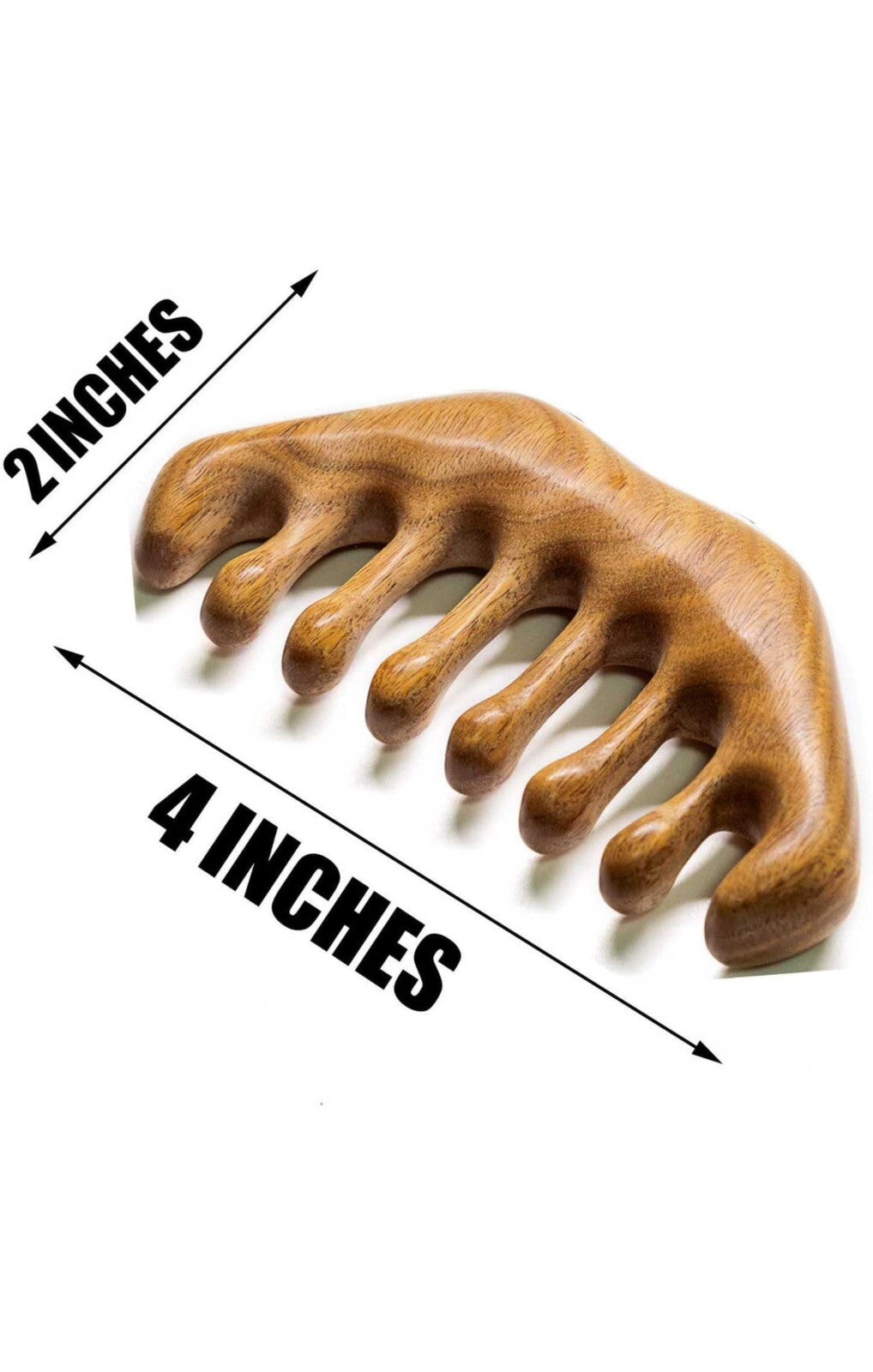 Sandalwood Scalp Massage Comb 2-Pack for Hair Growth & Relaxation