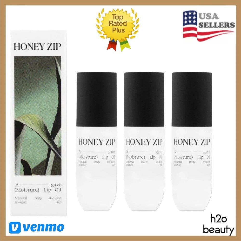 3Pcs Honey Zip Lip Oil Set - Korean Moisturizing Lip Gloss & Treatment