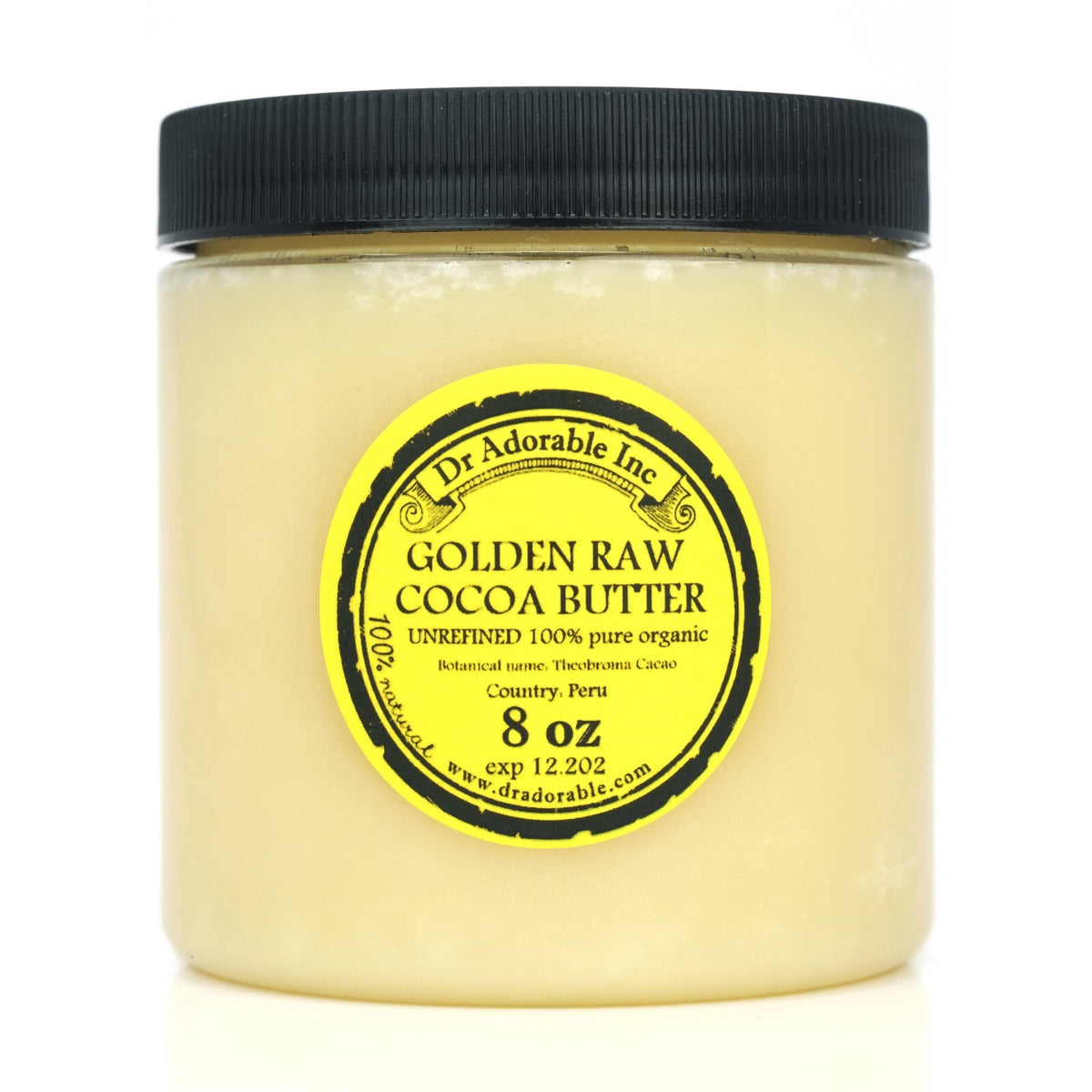 Organic Cold Pressed Cocoa Butter - Golden Raw Pure