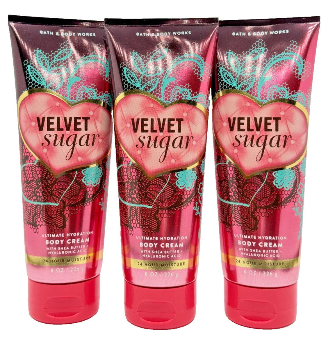 Velvet Sugar Body Cream, 8 oz (Pack of 3)