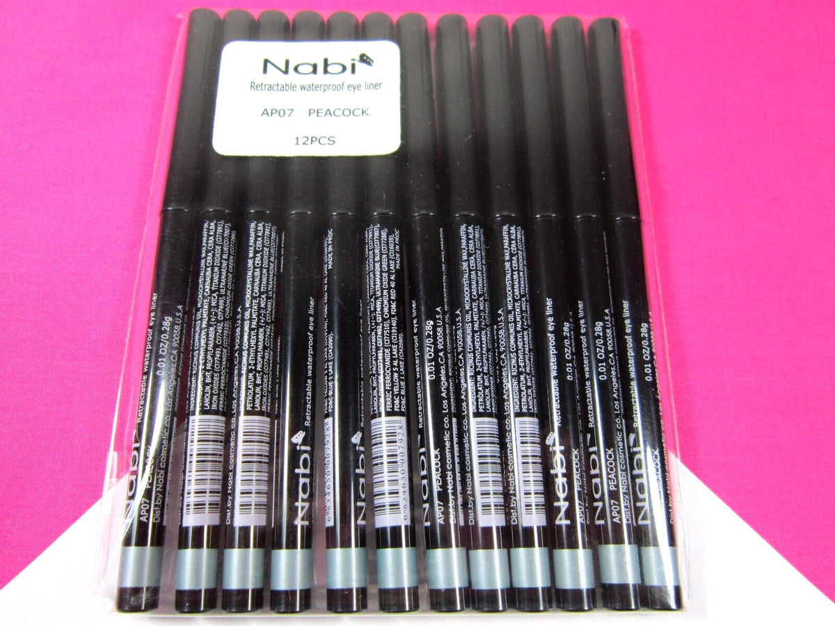 Retractable Waterproof Eyeliner Set - All Colors, 12pcs Lot, Safe & Smudge-Proof