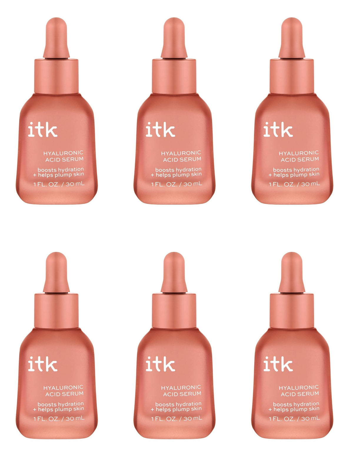 Hyaluronic Acid Serum Bundle - 6 Pack 1 oz Facial Skincare