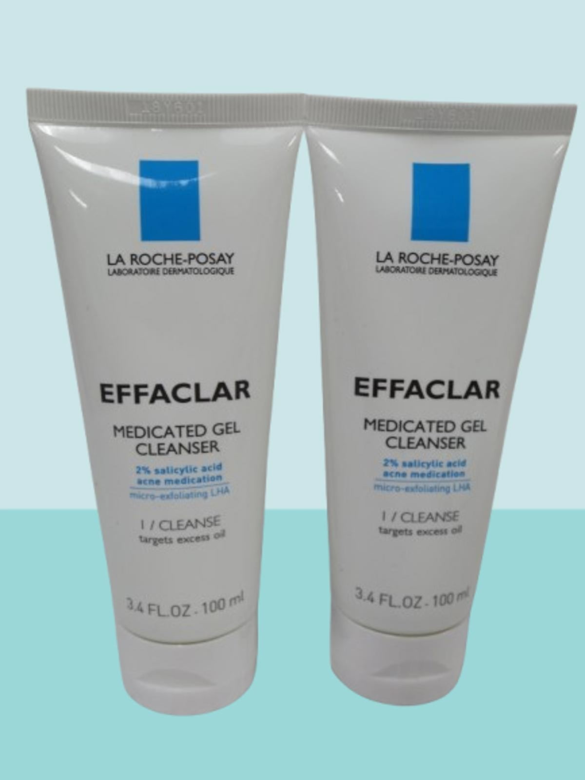 Medicated Facial Cleanser Gel for Acne-Prone Skin - 3.4 Oz, Set of 2