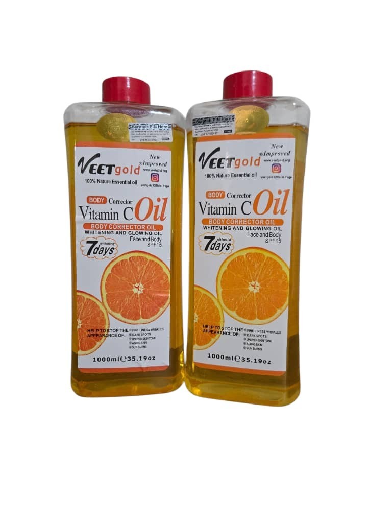 Vitamin C Body Corrector Oil with SPF 15 - Brightening & Sun Protection - 2pcs 1000ml
