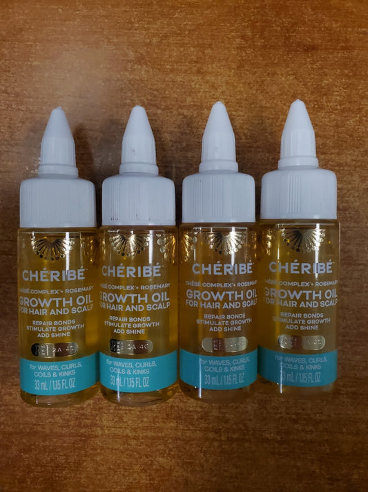Cheribe Hair & Scalp Growth Oil 4-Pack - 1.15oz ea