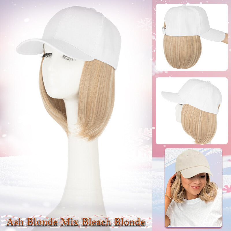 Adjustable Baseball Cap Wig with Hair Piece - Short Long Synthetic Hair