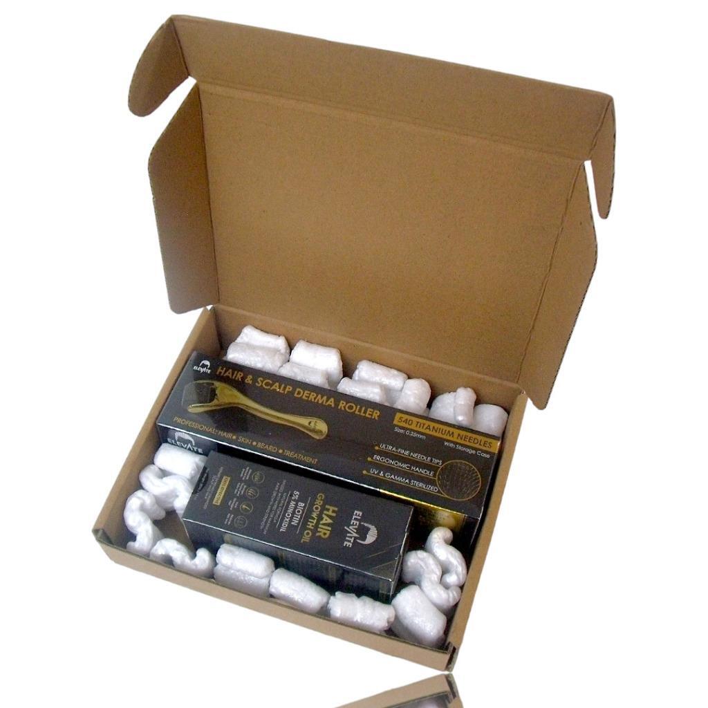 Hair Growth Oil & Derma Roller Kit - 1oz Biotin with Microneedles