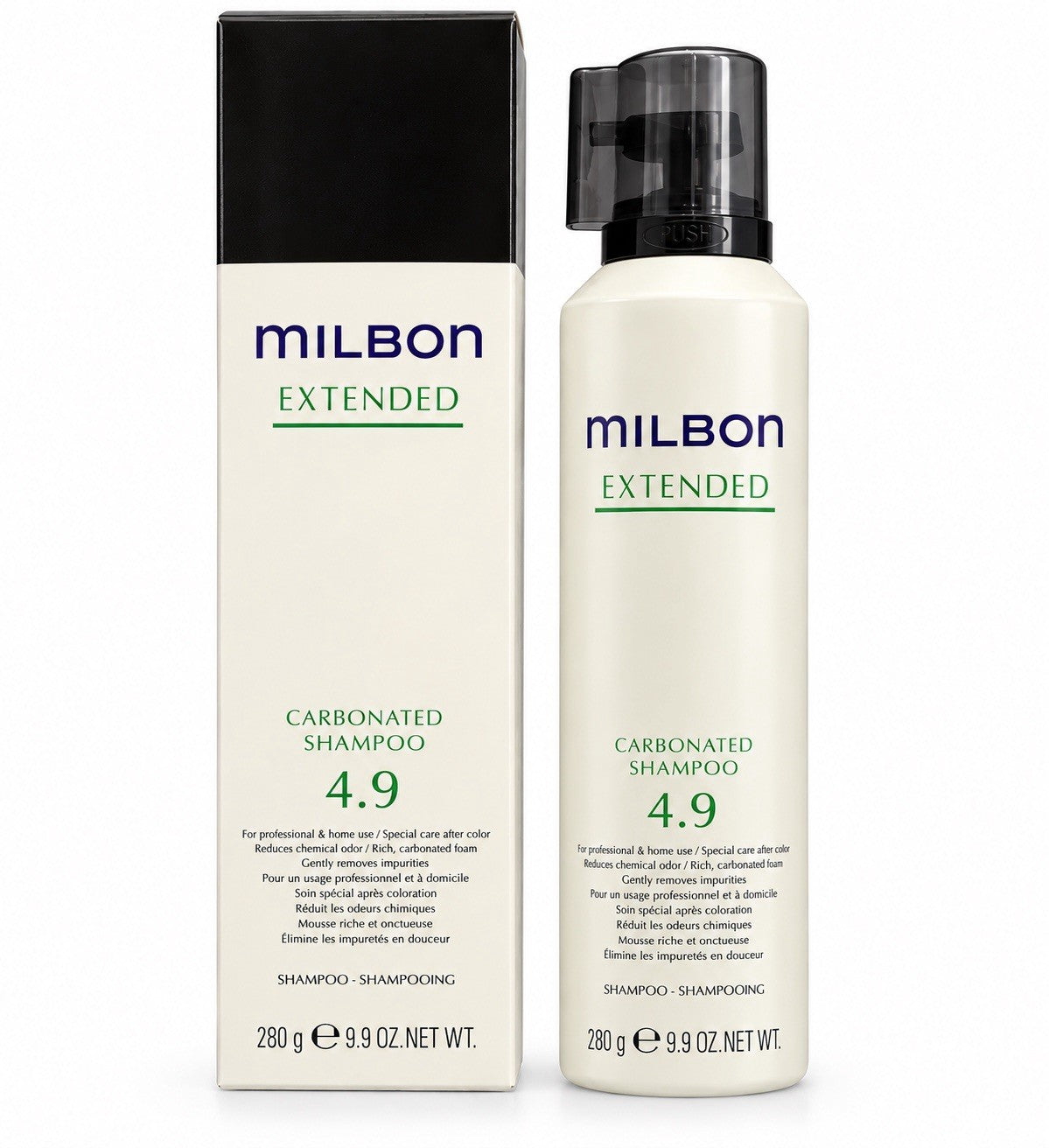 Milbon Carbonated Shampoo for Hair and Scalp Care - 280g / 9.9 oz, Professional & Home Use