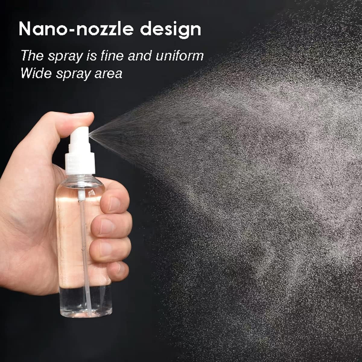 3 Pack Travel Spray Bottles 2.7oz / 80ml Empty Fine Mist Refillable