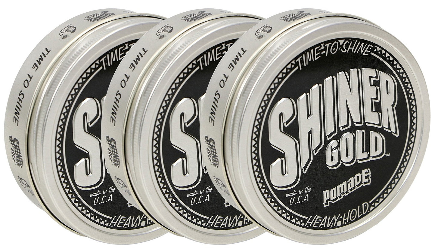 Heavy Hold High Shine Pomade 4 oz - 3 Pack for Thick & Wavy Hair