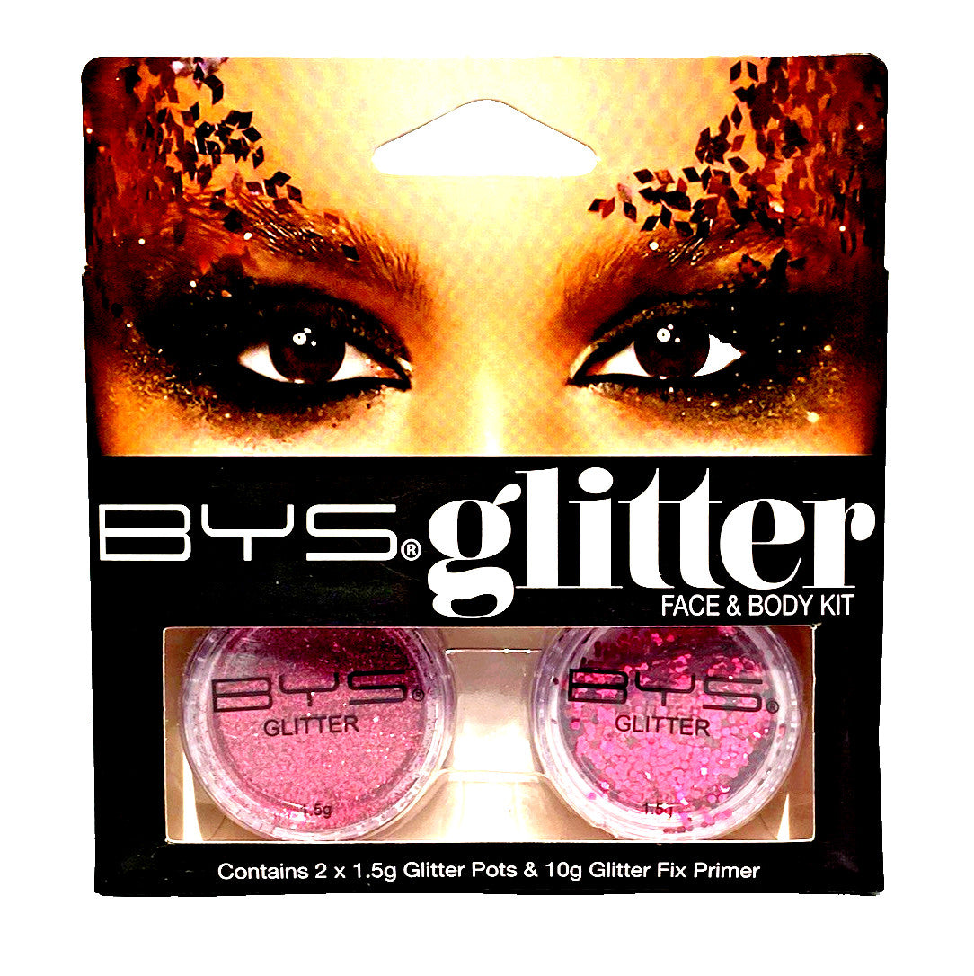 Glitter Face & Body Kit Fuchsia - Face & Body Glitter with Primer