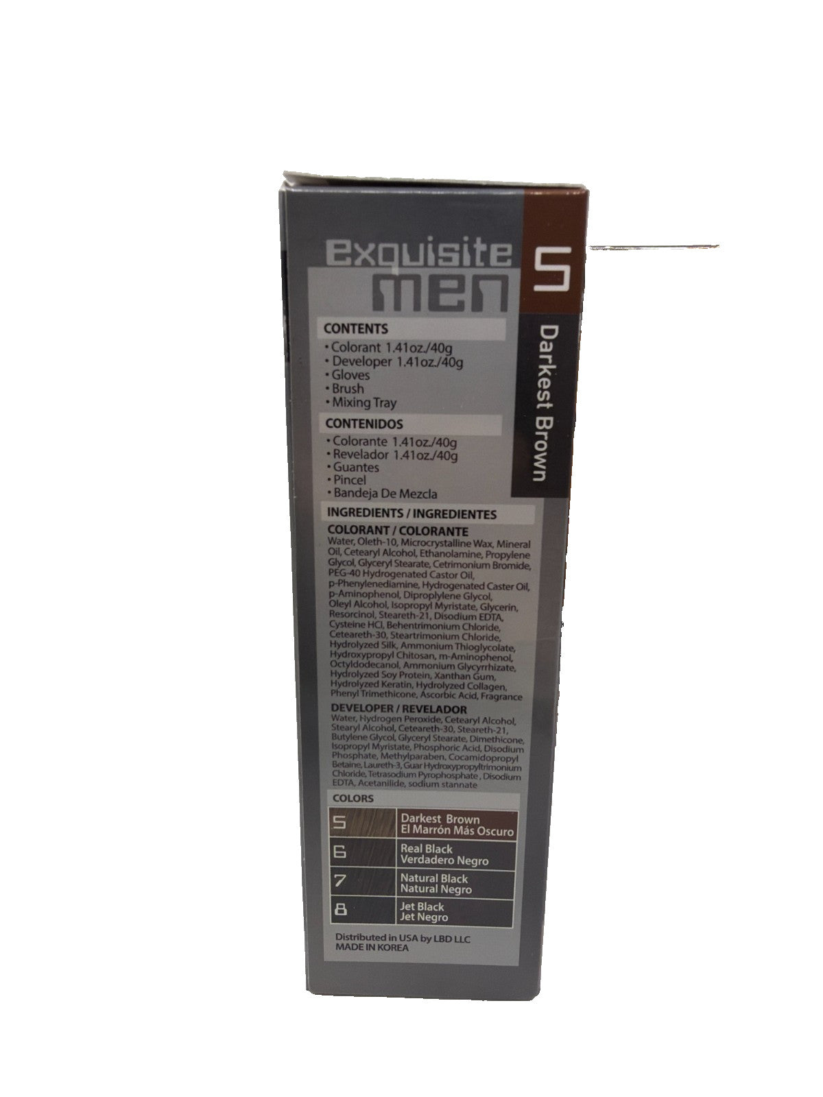 Men's Hair Color Darkest Brown #5 - 3 Box Set