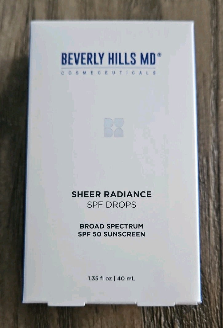 Beverly Hills MD Sheer Radiance SPF Drops 50 1.35 fl oz. Exp 1/28