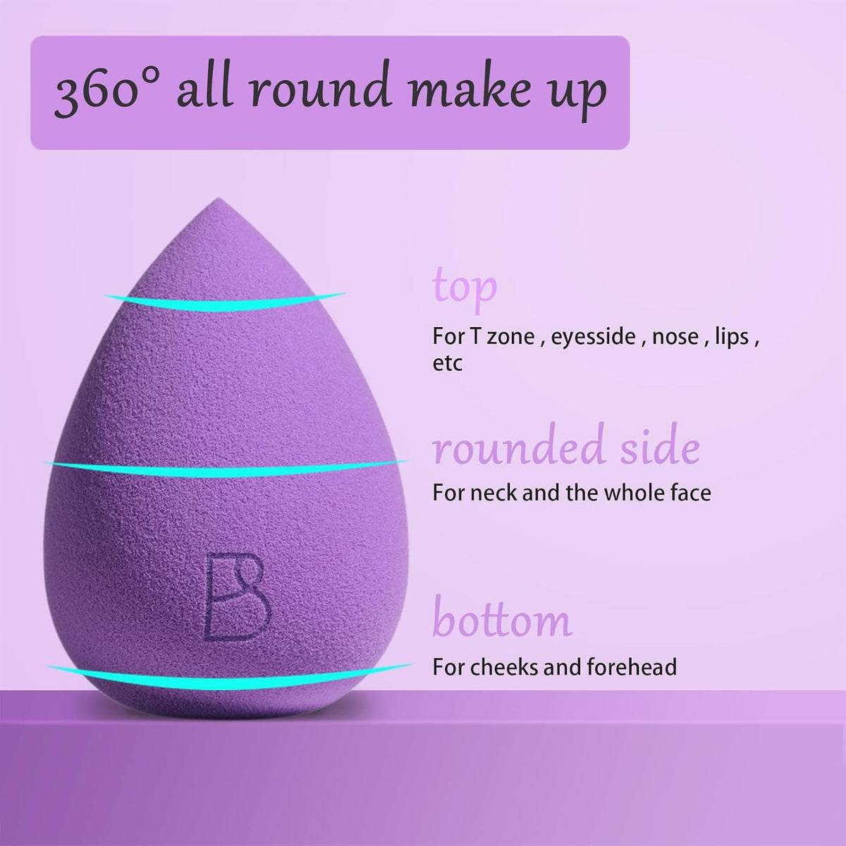 Makeup Sponge Set 6 Pcs for Foundation Powder and Blush Application