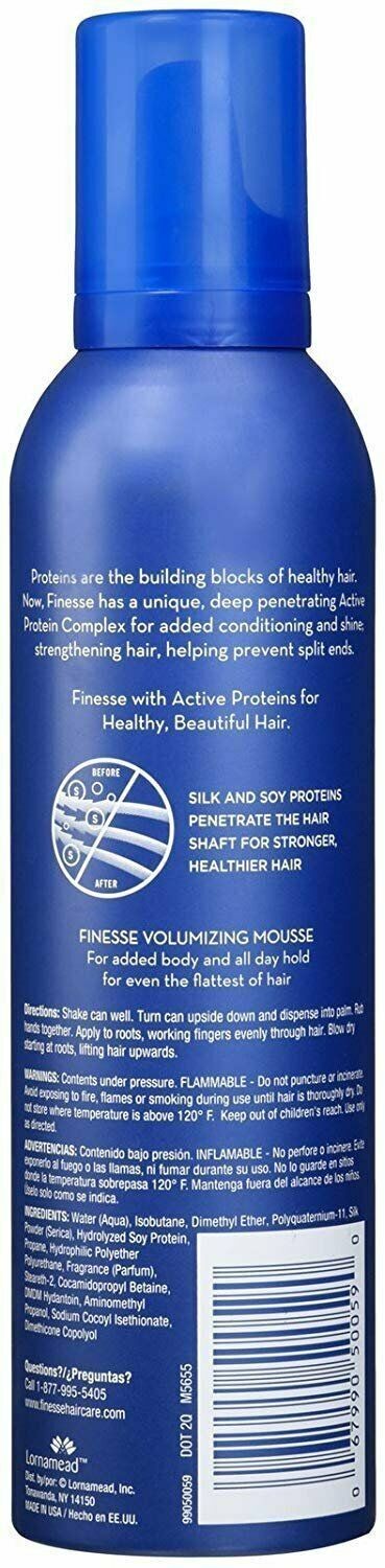 Volumizing Hair Mousse with Proteins - Finesse Active Proteins 7 Oz