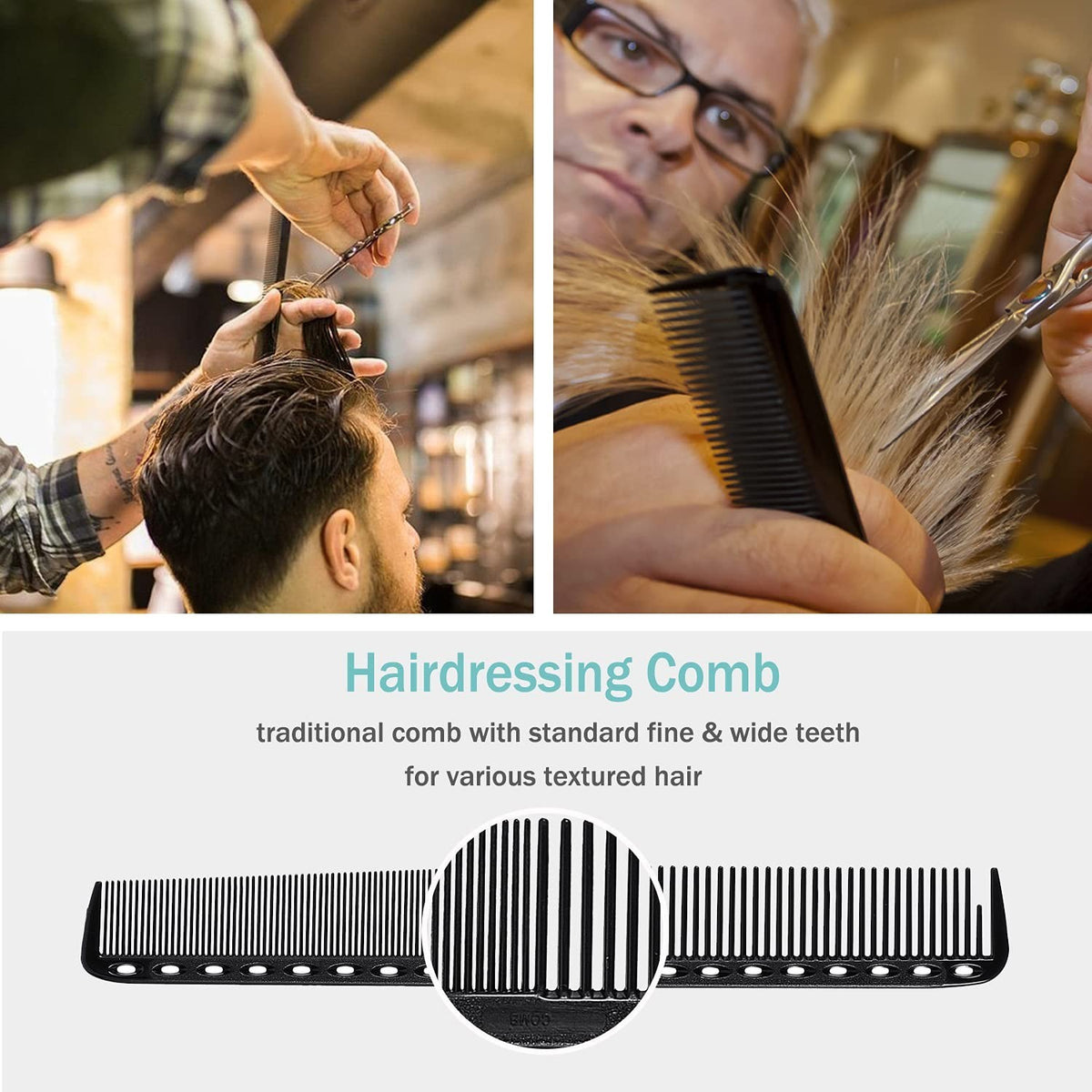 Professional Anti-Static Hairdressing Comb Set - Lightweight & Durable