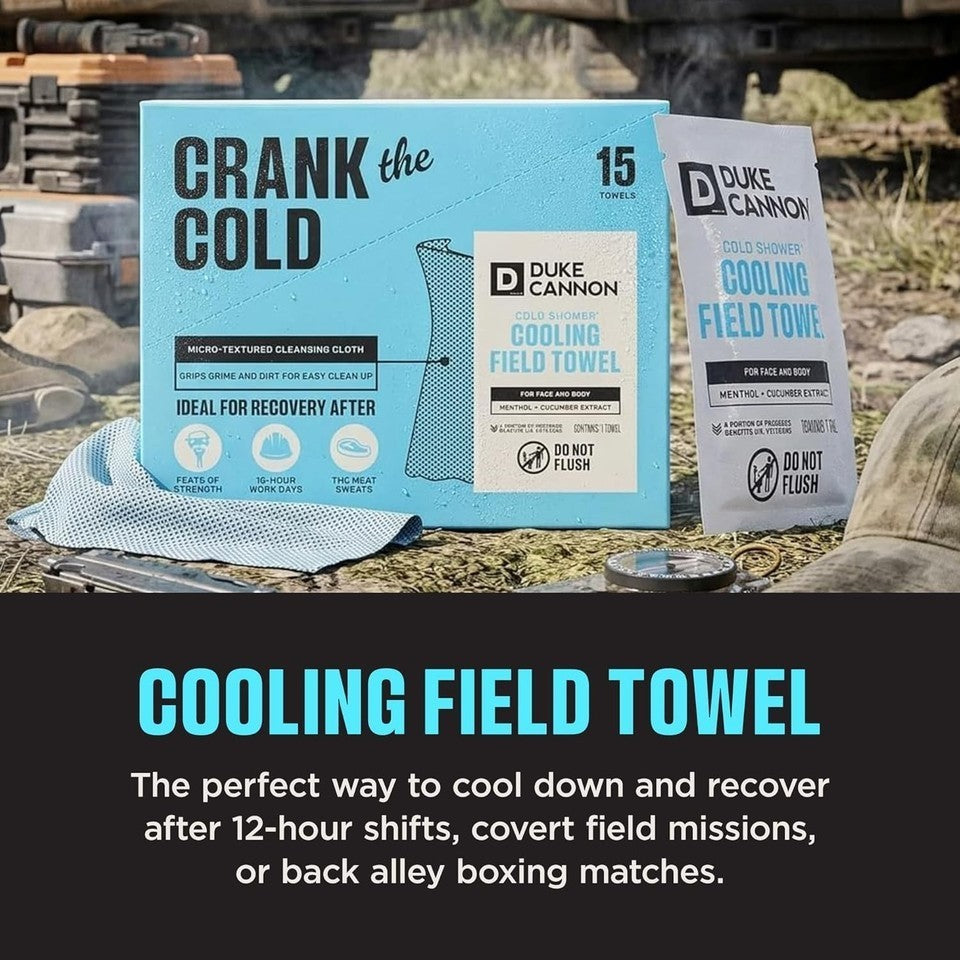 Cooling Field Towels - 15 Pack Refresh & Cool Down for Sports Camping Travel