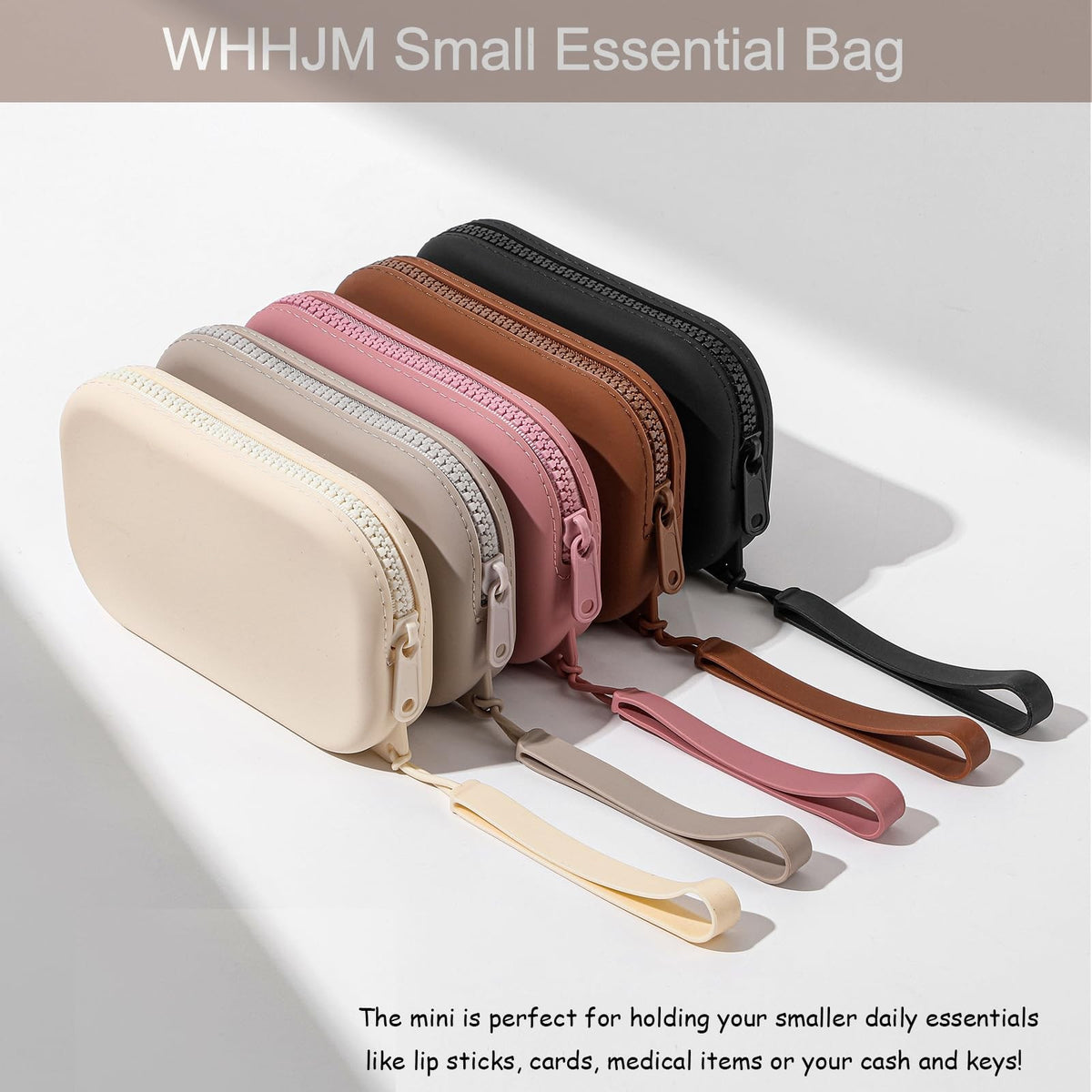 Small Silicone Travel Makeup Bag - Portable Cosmetic Organizer
