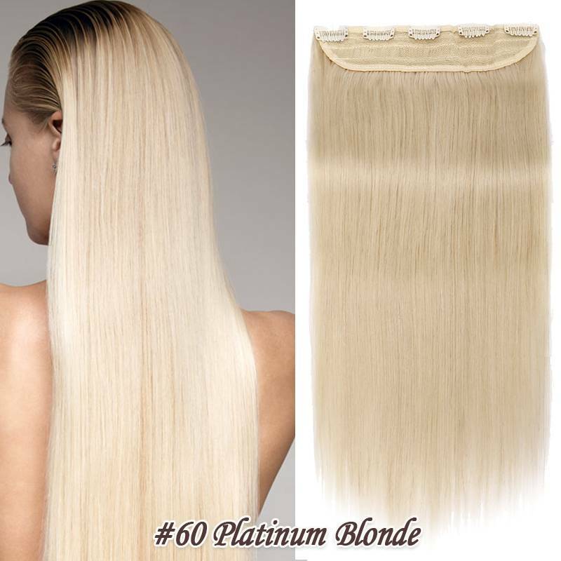 Remy Clip-In Hair Extensions Full Head Set - 16-24 Inch Human Hair
