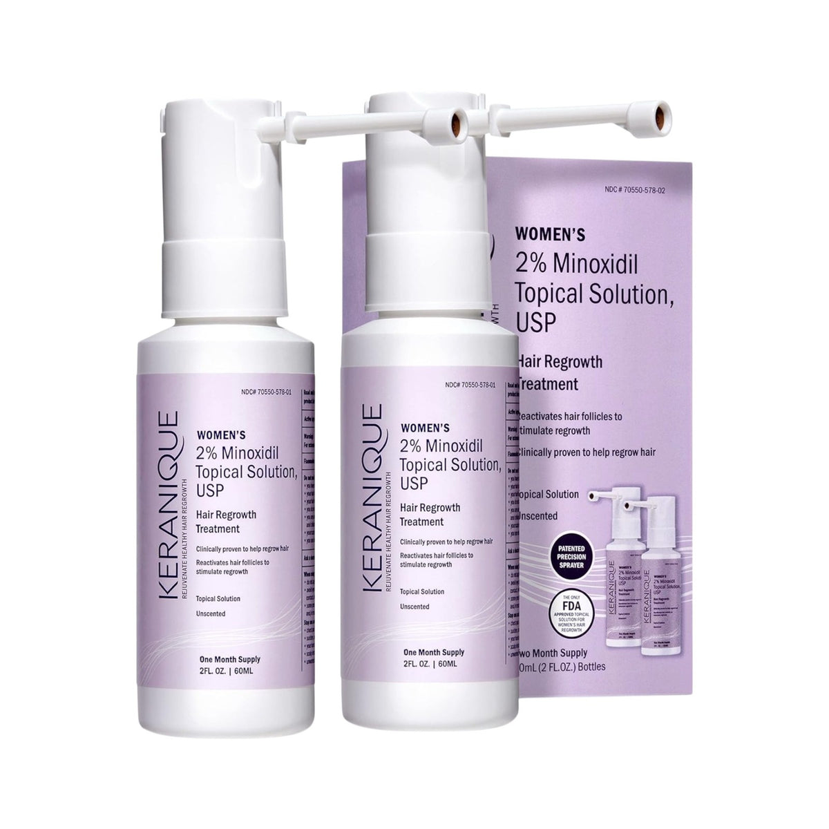 2% Minoxidil Hair Regrowth Treatment for Women, 2 oz