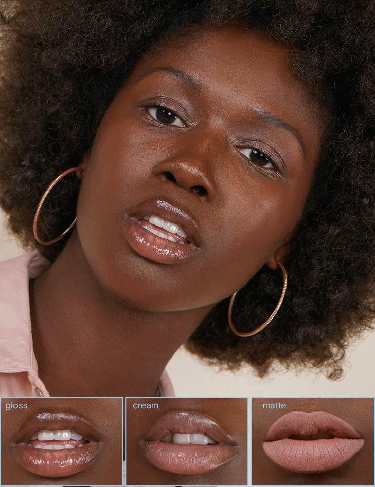 Multimood Lip Trio Set - Gloss, Cream & Matte Finishes, Vegan & Cruelty-Free