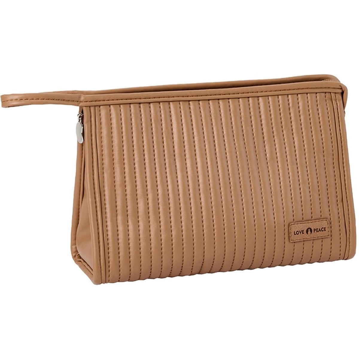 Large Travel Makeup Bag with Flat Bottom and Mesh Pockets for Women