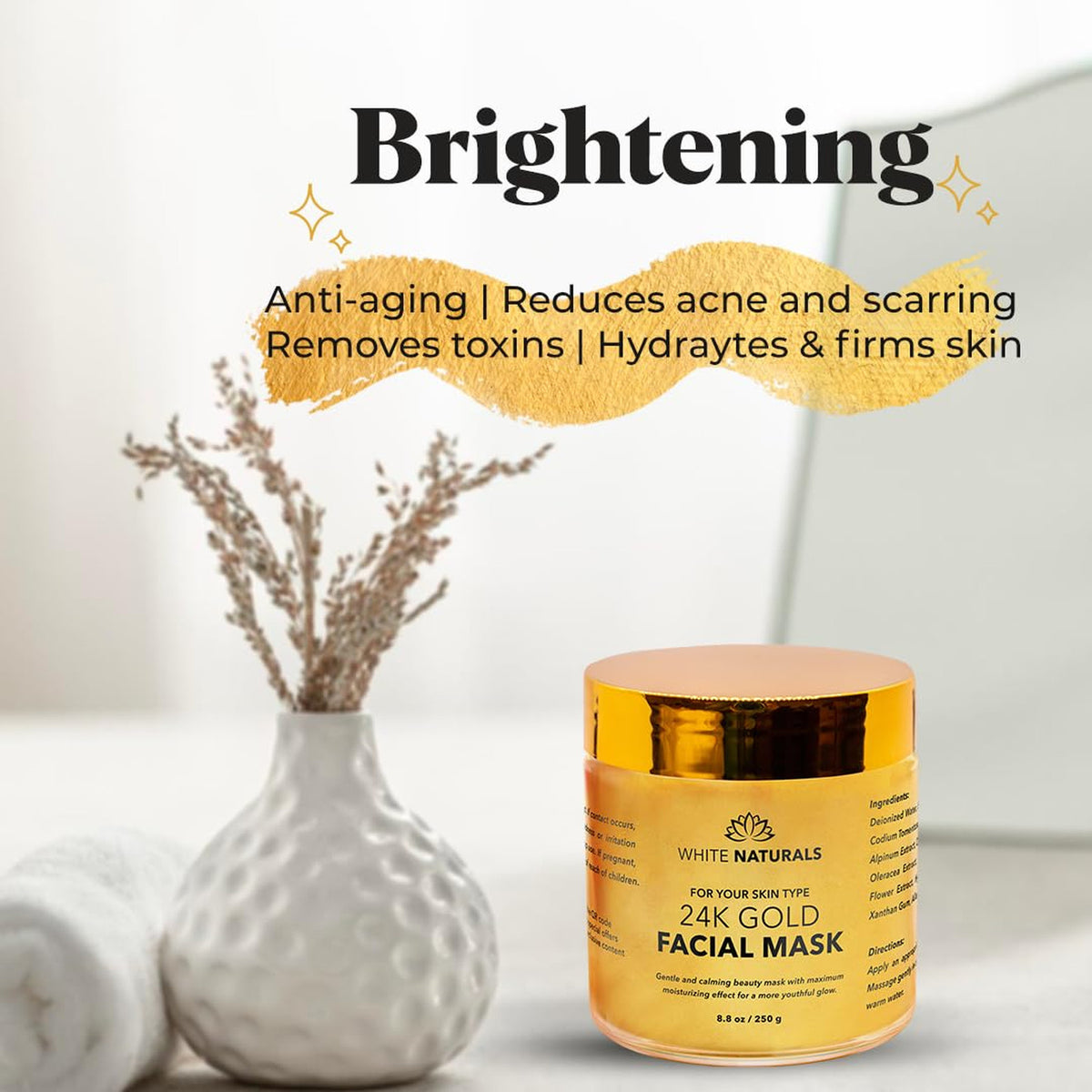 24K Gold Facial Mask - Anti-Aging Moisturizing Treatment
