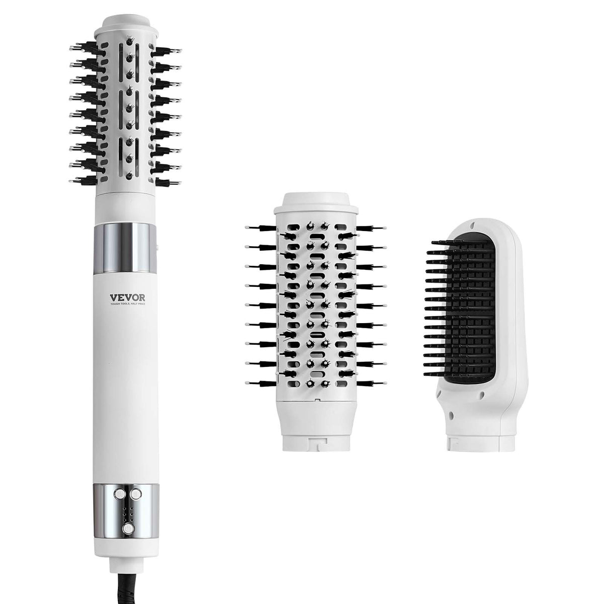 Hair Dryer Brush Ionic Hot Air Styler with 2 Brush Attachments for Quick Drying & Volumizing