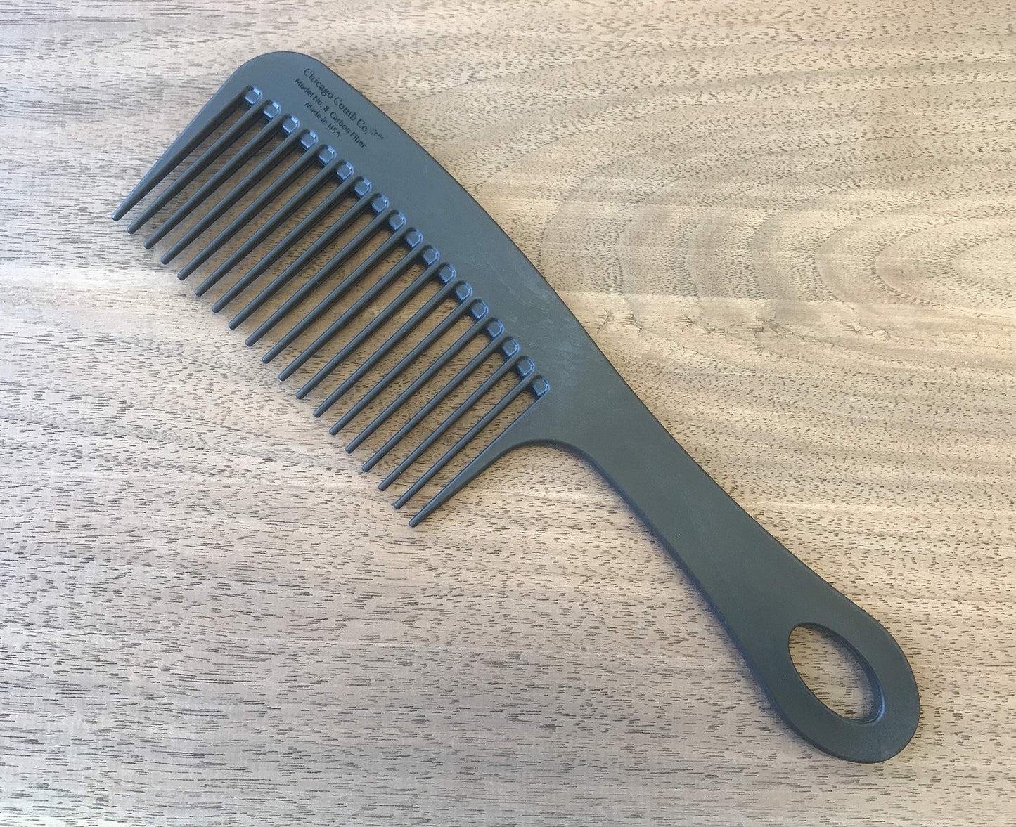 Carbon Fiber Detangling Comb 8.5 Inch for Thick Curly Hair & Beards - Made in USA