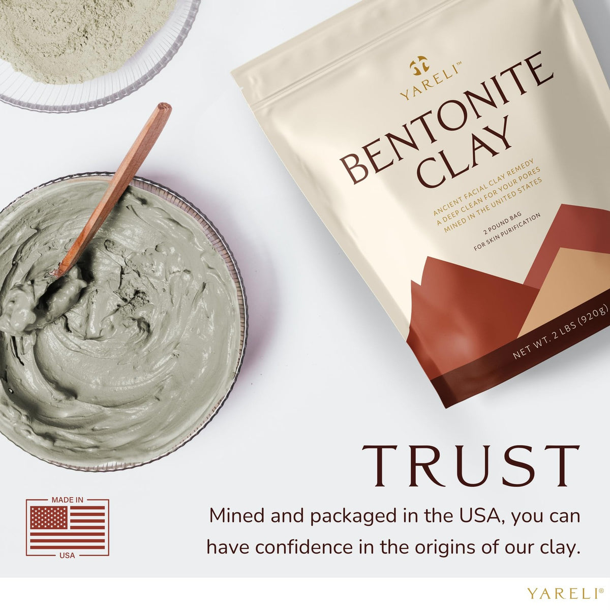 Bentonite Clay Powder Facial Mask & Deep Cleansing - 32 Ounce