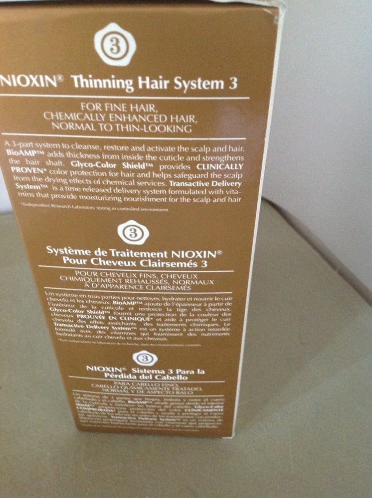 3 Pack Sys Thin Hair Kit For Fine Chemically Enh. Nml by Nioxin Pc