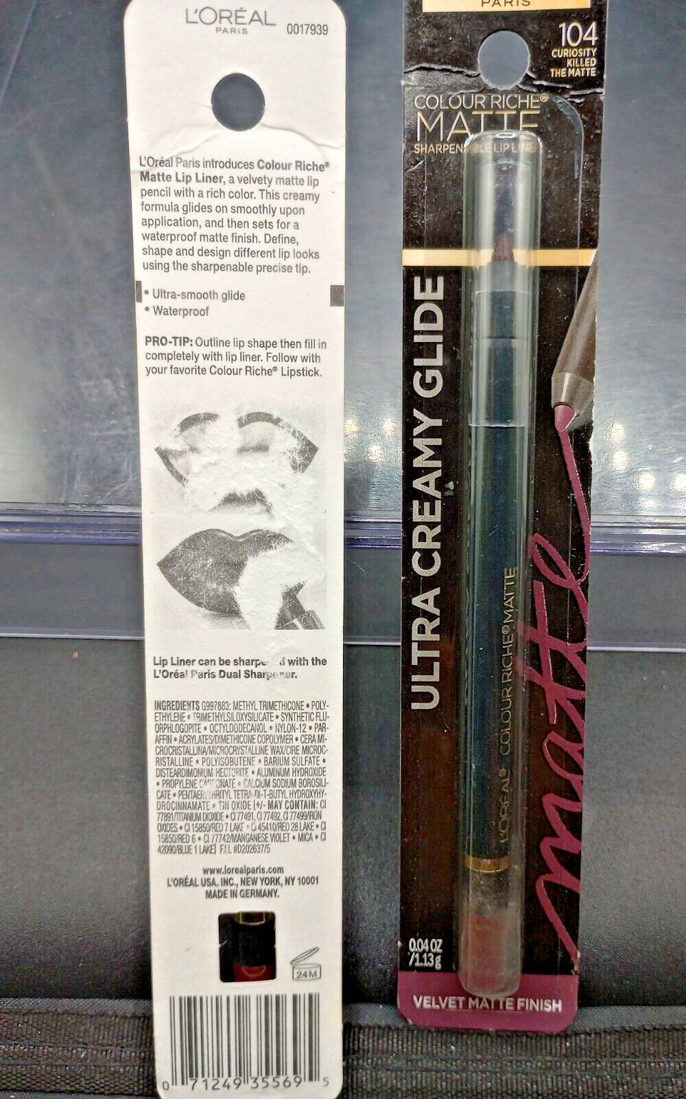 2 Pack Matte Lip Liner Pencil - #104 Curiosity Killed The Matte - Long-Lasting Lip Makeup
