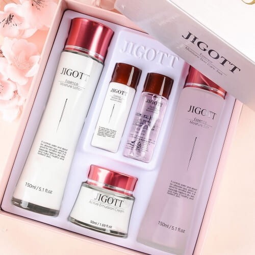 Moisturizing Skin Care Set with Toner, Emulsion & Cream - Hydrating Hyaluronic Acid