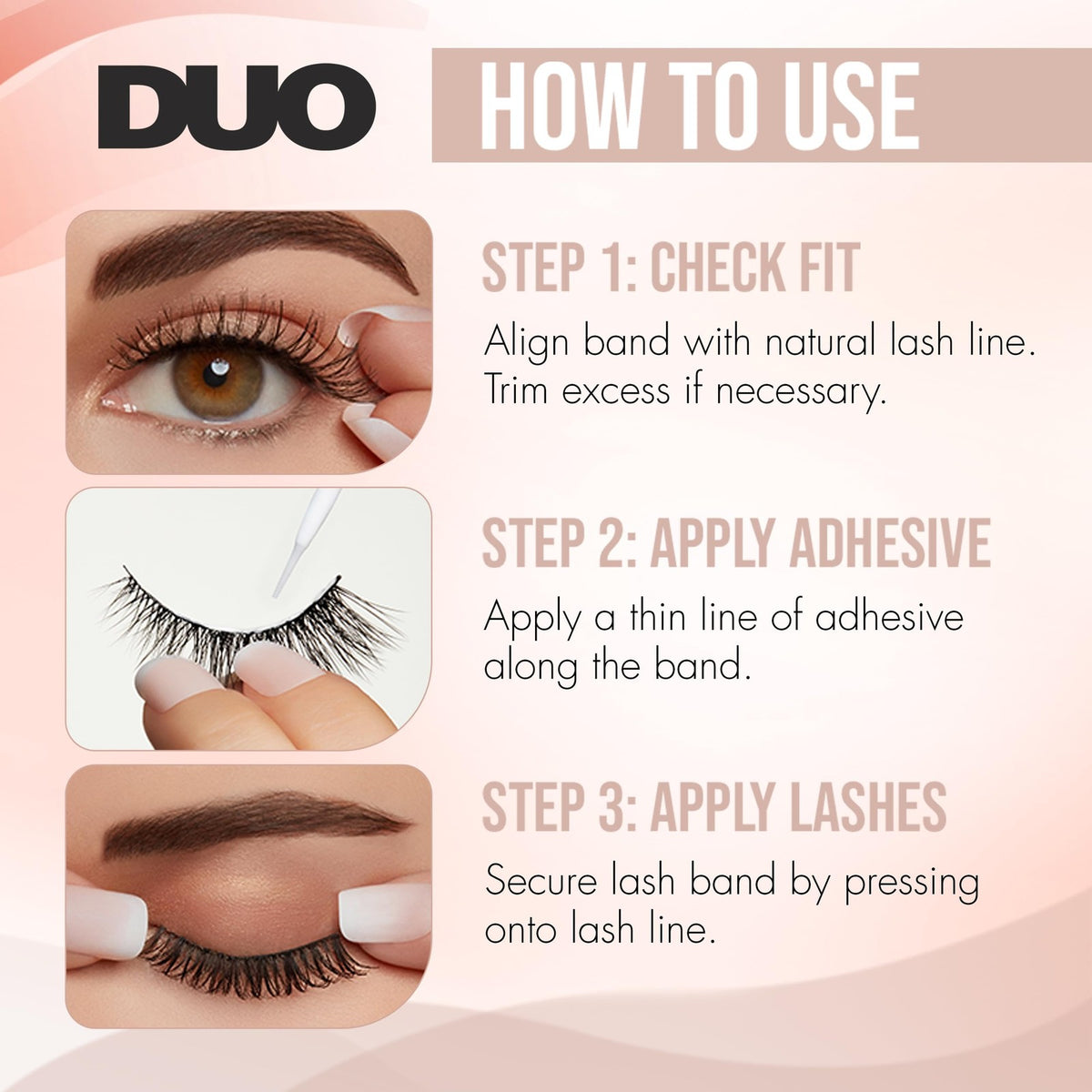 Brush-On Clear Lash Adhesive with Nourishing Formula - 24 Hr Strong Hold Eyelash Glue
