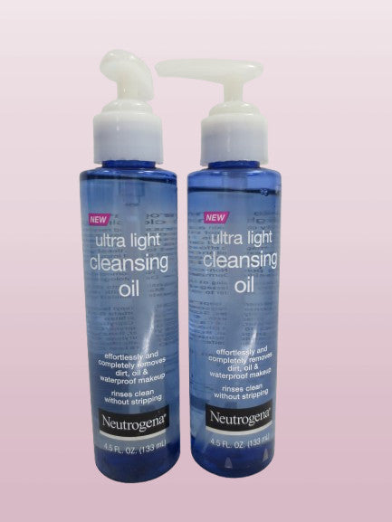 Neutrogena Ultra Light Cleansing Oil - Hydrating Facial Oil 4.5 Oz 2 Pack