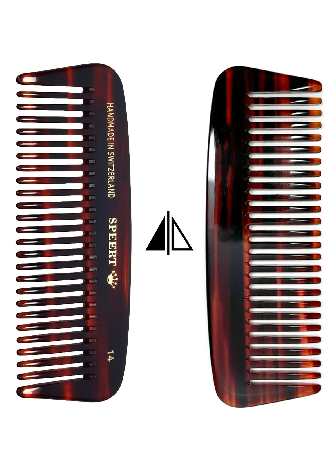 Handmade Swiss Tortoise Shell Comb 4.5 Inch Wide Tooth for Thick Hair