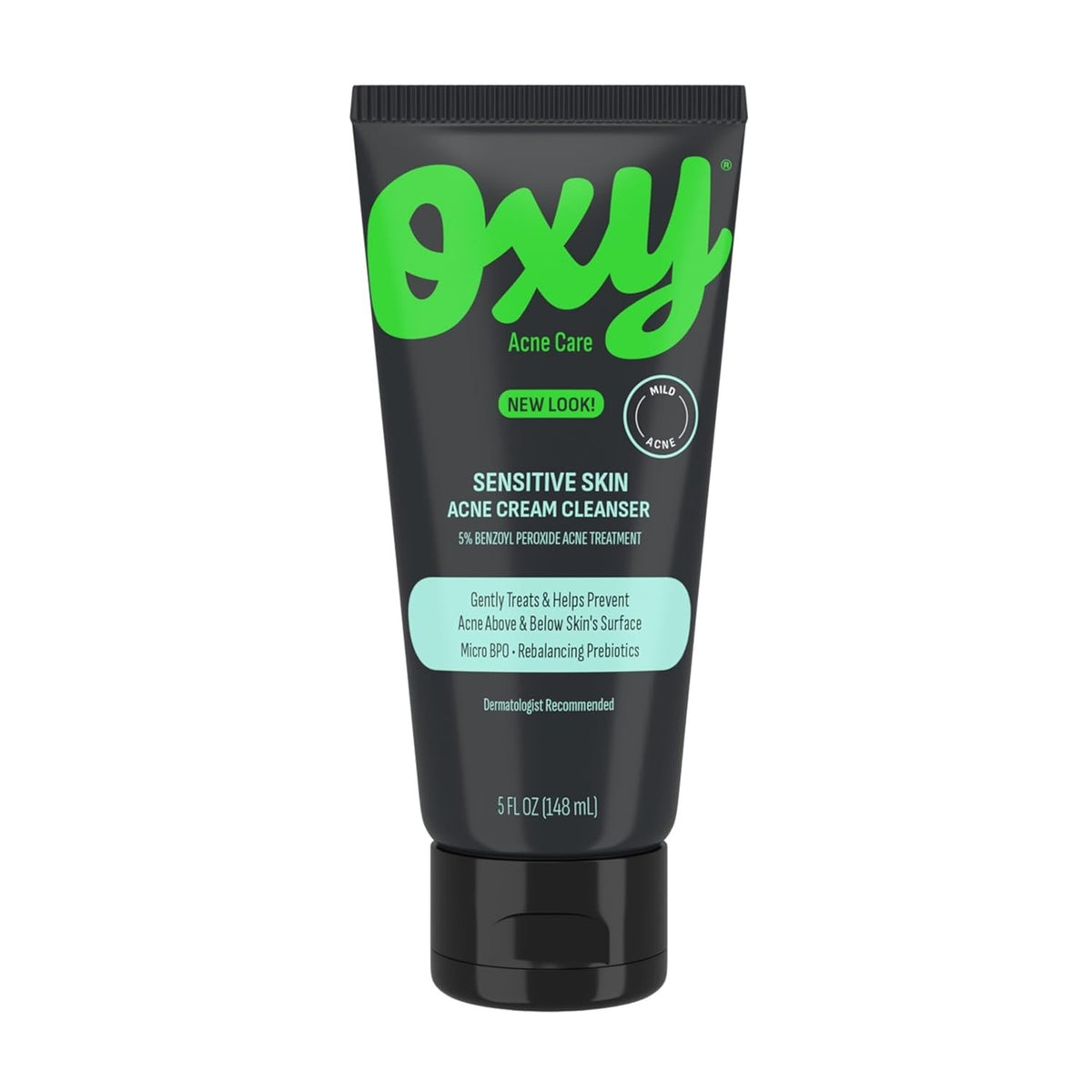 Benzoyl Peroxide Cream Cleanser for All Skin Types - 5 Ounce Unscented