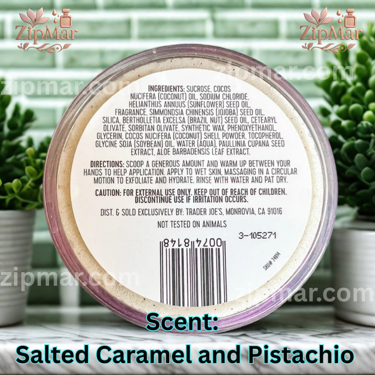 Trader Joes Brazil Nut Body Scrub 8.0floz Guarana Aloe Salted Caramel