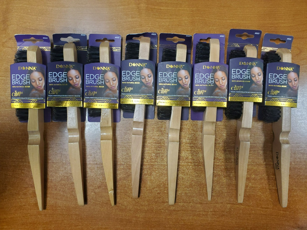 8 Pack Natural Boar Bristle Edge Brush for Styling & Hair Care