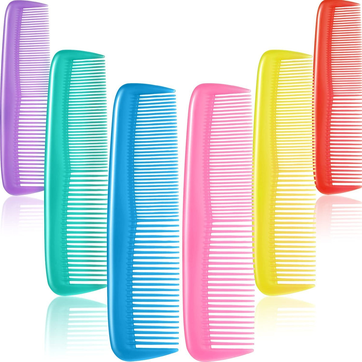12-Piece Portable Hair Comb Set for Styling & Travel - Vibrant Colors