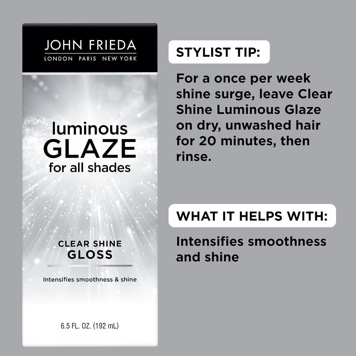 Luminous Glaze Clear Shine Hair Gloss 6.5 fl oz - Pack of 2