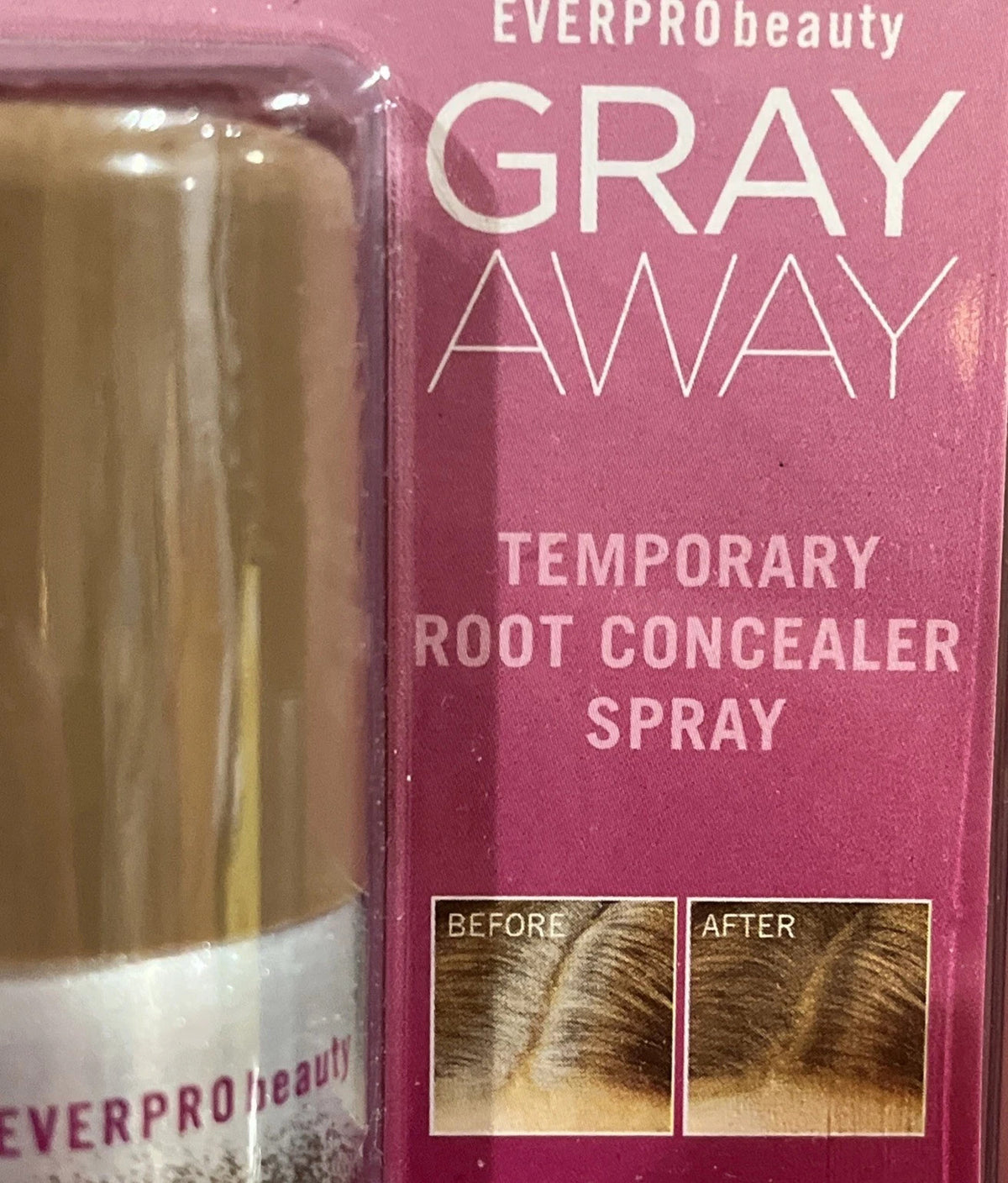 Gray Away Temporary Hair Color Root Concealer Spray - Light Brown (2 Pack)