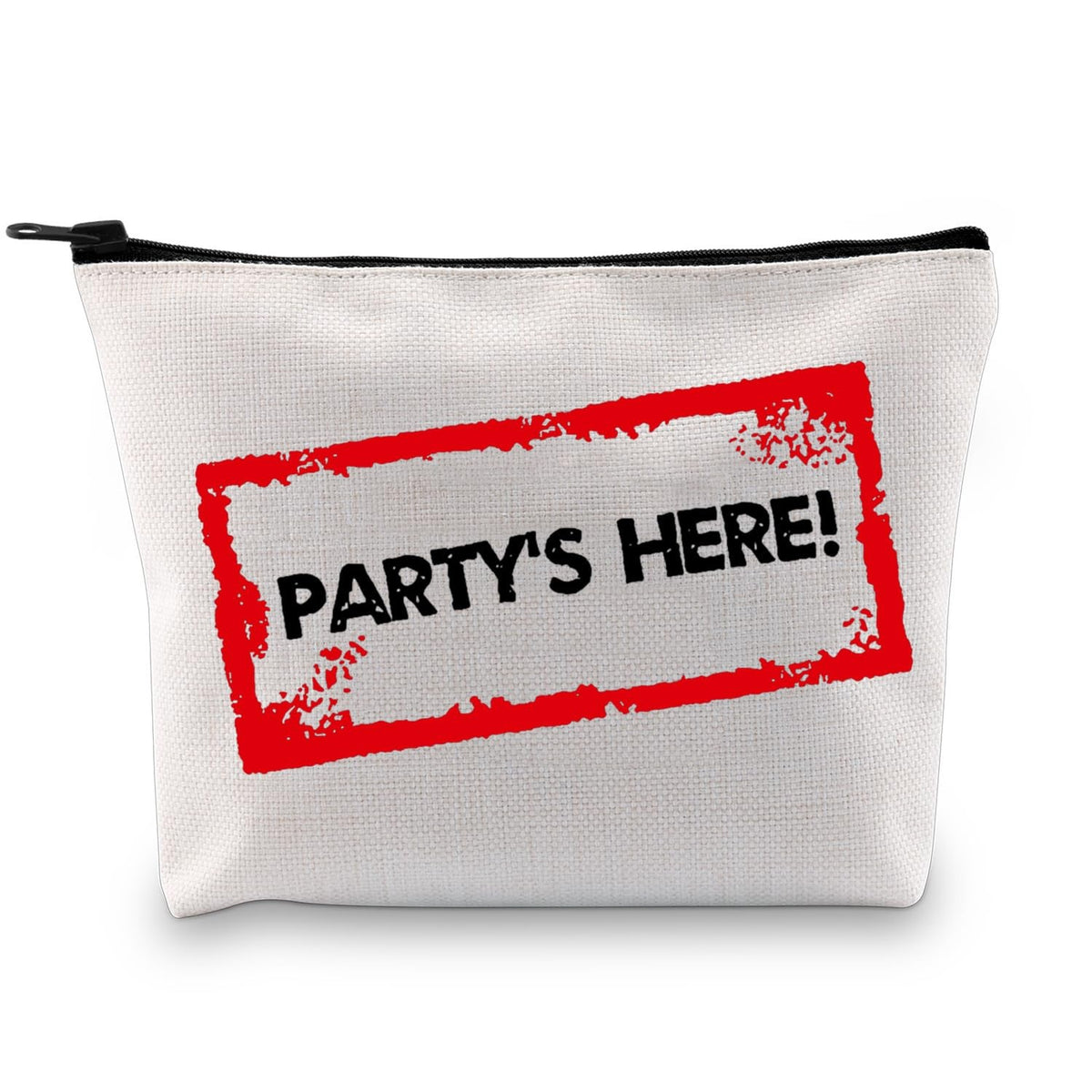 TV Show Inspired Makeup Bag - Party's Here 23cm x 18cm, Waterproof Cotton Linen