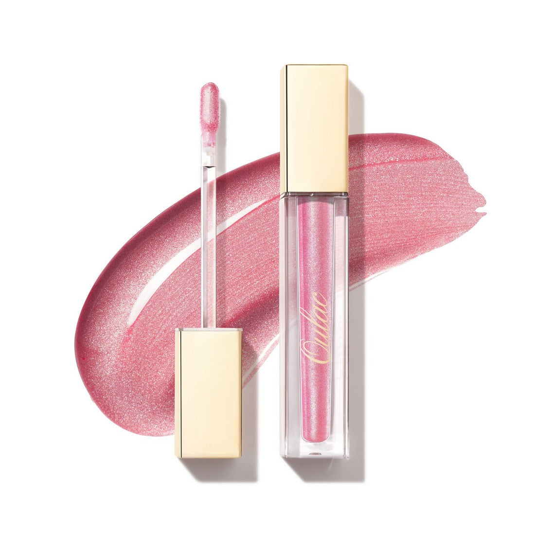 Crystal Shine Lip Gloss Pink Glam 0.15 oz Non-Sticky Nourishing Shine