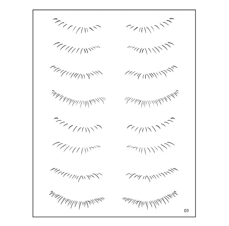 Waterproof Fake Lower Eyelash Tattoo Stickers - Natural & Long-Lasting