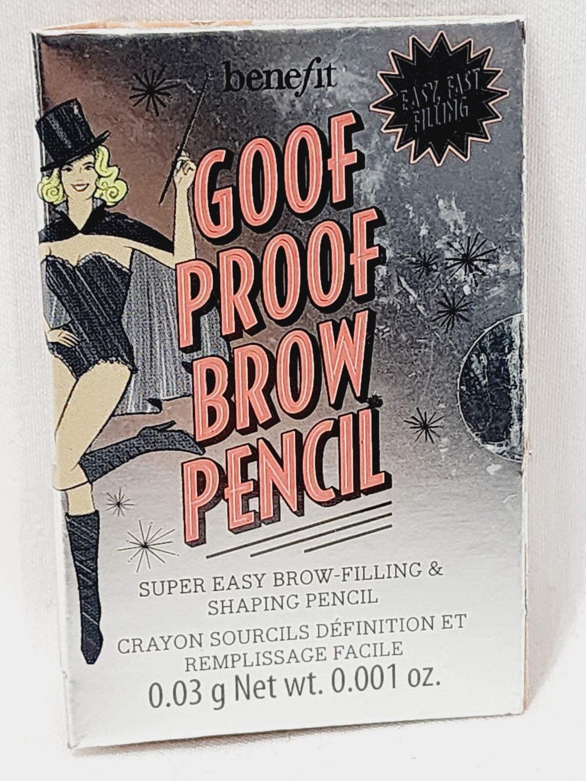 Benefit Goof Proof Brow Pencil #5 Warm Black Brown Waterproof Travel Size